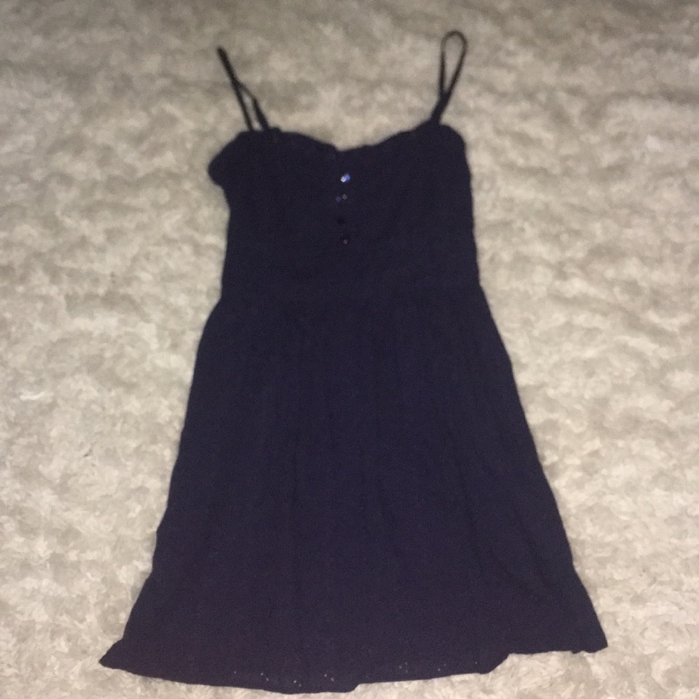 Navy frill dress